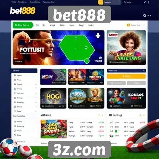 Interface e usabilidade do site bet888